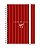 Caderno Personalizado Florart Listrado Vermelho - Imagem 1