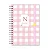 Caderneta de Vacinação Florart Xadrez Rosa - Imagem 1