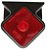 Lanterna Lateral Quadrada Guerra Bivolt Vermelha Com Suporte - Imagem 1
