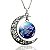 12 constelação colar signos do zodíaco cabochão lua crescente de vidro pinge - Imagem 16