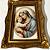 Quadro Colo de Mãe - Dourado | 22x17 cm - Imagem 2