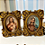 Quadros Sagrados Corações - Jesus e Maria - Conjunto 3 | 15x13 cm - Imagem 1