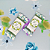 Kit 50  Balas Mastigáveis Com Rótulo Personalizado Casamento Floral - Azul - Imagem 1