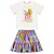 Conjunto Menina com Saia Bichos Geométricos - Imagem 1