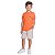Conjunto Padel Camiseta Meia Malha Laranja Bermuda Tecido Eco - Imagem 2