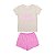 Pijama Little Miss Sailor Blusa Bege e Shorts - Imagem 1