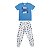 Pijama Play and Dreams Meia Malha Azul - Imagem 1
