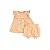 Conjunto Bata Menina Shorts Malha Coral - Imagem 1