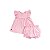 Conjunto Bata Menina Shorts Malha Rosa - Imagem 1
