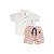 Conjunto Bata com Bermuda Sarjinha Off White - Imagem 1