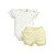 Conjunto Body Manga Curta Estampado Shorts Suedine Pima Amarelo - Imagem 1