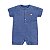 Macacão Curto Canelado Azul - Imagem 1
