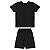 Conjunto Camiseta Malha e Bermuda Moletom Preto - Imagem 2