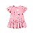 Vestido Manga Curta em Meia Malha Floral Rosa - Imagem 2