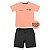 Conjunto One Team Camiseta Laranja Bermuda Molecotton - Imagem 1