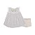 Vestido Flor do Campo Listrado Bege com Shorts Cotton - Imagem 1