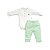 Conjunto Body Bordado Safari Calça Suedine Pima Verde - Imagem 1
