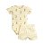 Conjunto Body Estampado Shorts Girafinha Amarelo - Imagem 1