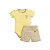 Conjunto Body Malha Tricot Masculino Amarelo - Imagem 1