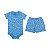 Kit 3 Peças Dino Surfer Body Ribana Azul Bermuda Meia Malha - Imagem 2