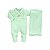 Kit Macacão Longo e Manta Bordado Girafinha em Suedine Pima Verde - Imagem 1