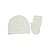 Kit Touca e Luva Suedine Off White - Imagem 1