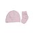 Kit Touca e Luva Suedine Rosa Bebê - Imagem 1