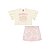 Conjunto Blusa e Shorts/Saia Off White e Rosa - Imagem 1