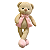 Urso Tricot Rosa Bebê 30cm - Imagem 2