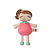 Mini Boneca Moranguinho Angela Frutinhas Metoo - Imagem 1