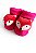 Meia Sapatinho Antiderrapante com Raposinha Pink - Imagem 1