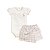 Conjunto Body Manga Curta com Short Saia Suedine Off White - Imagem 1