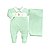 Kit Macacão Longo e Manta Suedine Leãozinho Verde - Imagem 1