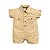 Macacão Curto Tricoline Bege - Imagem 1