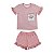 Pijama Curto Infantil Rosa - Imagem 1
