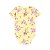 Body Manga Curta Cotton Floral Amarelo - Imagem 1
