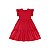 Vestido Manga Curta Meia Malha Vermelho - Imagem 1