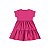 Vestido Manga Curta Meia Malha Rosa - Imagem 2