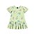 Vestido Manga Curta em Meia Malha Floral Verde - Imagem 1