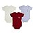 Kit 3 Peças Body Pingente Manga Curta Branco - Off White - Vermelho - Imagem 1