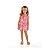 Conjunto Bata e Short Malha Floral Rosa - Imagem 1