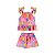 Conjunto Bata e Short Malha Floral Rosa - Imagem 2