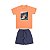 Conjunto Surf Camiseta Malha e Bermuda Comfort Laranja - Imagem 2
