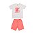 Conjunto Surf Camiseta Malha e Bermuda Sarja Off White - Imagem 2