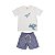 Conjunto Turtle Camiseta Flamê e Bermuda Viscolinho Off White - Imagem 2