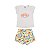 Conjunto Lovebirds Blusa Cotton e Shorts Saia Off White - Imagem 2