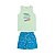Conjunto Prancha Regata Malha e Bermuda Tactel Verde - Imagem 1