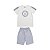 Conjunto Sea Camiseta Malha e Bermuda Sarja Off White - Imagem 2