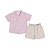 Conjunto Camisa Listrado e Bermuda Sarja - Imagem 1