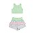 Conjunto Fit Shine Top Malha Proteção UV e Shorts Saia - Imagem 1